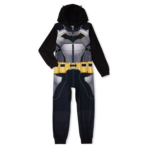 Batman Exclusive Boys Hooded Union Suit Pajama, Sizes 4-12
