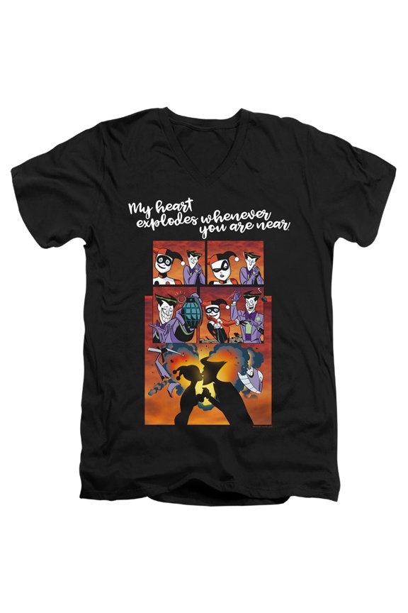 Batman - Explode - Slim Fit V Neck Shirt - Medium