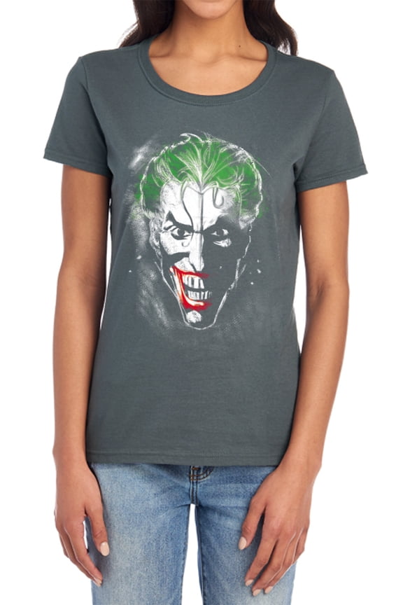 Face of Madness Women's T Shirt, Charcoal, Large