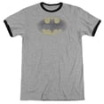 thumbnail image 1 of Batman Faded Logo Adult Ringer Heather Black, 1 of 1