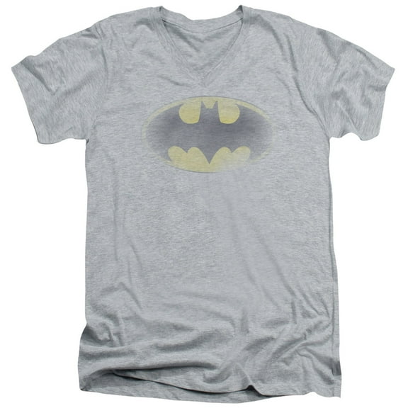 Batman - Faded Logo - Slim Fit V Neck Shirt - Small