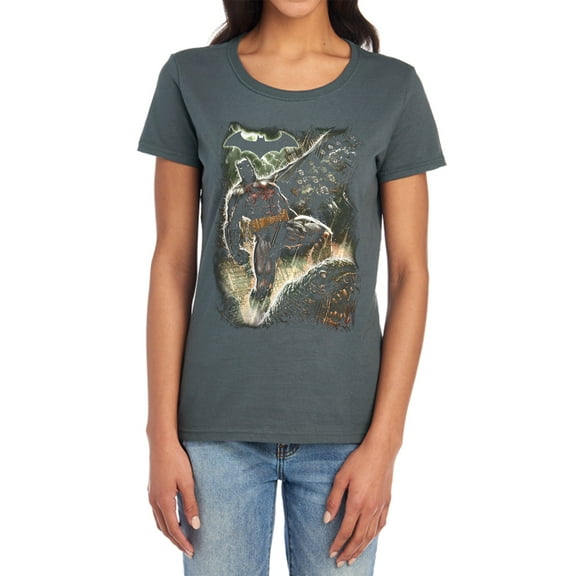 Batman Family Women's T Shirt, Charcoal, 2X-Large