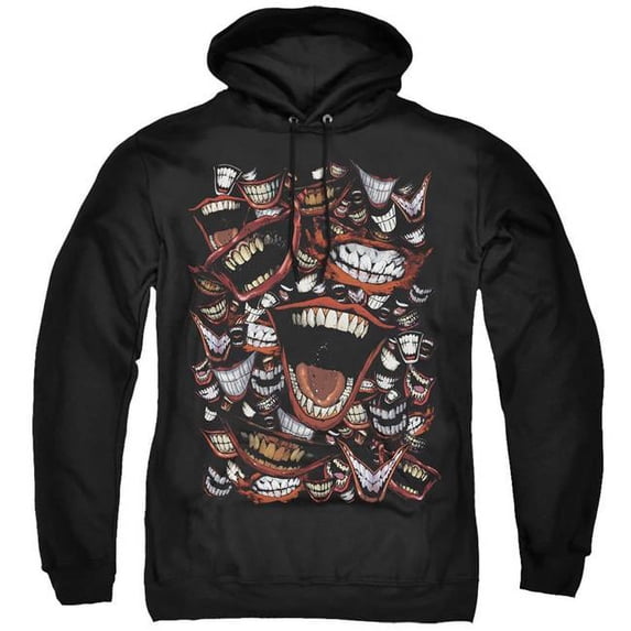 Batman & Famous Wretch-Adult Pull-Over Hoodie, Black - 5X