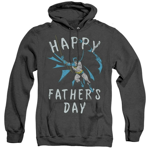 Batman Fathers Day Adult Heather Hoodie Sweatshirt Black