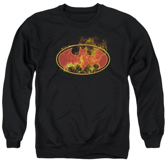 Batman - Flames Logo - Crewneck Sweatshirt - X-Large