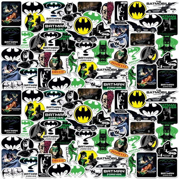 Batman Forever Collection 100Ct Vinyl Large Deluxe Stickers Variety Pack