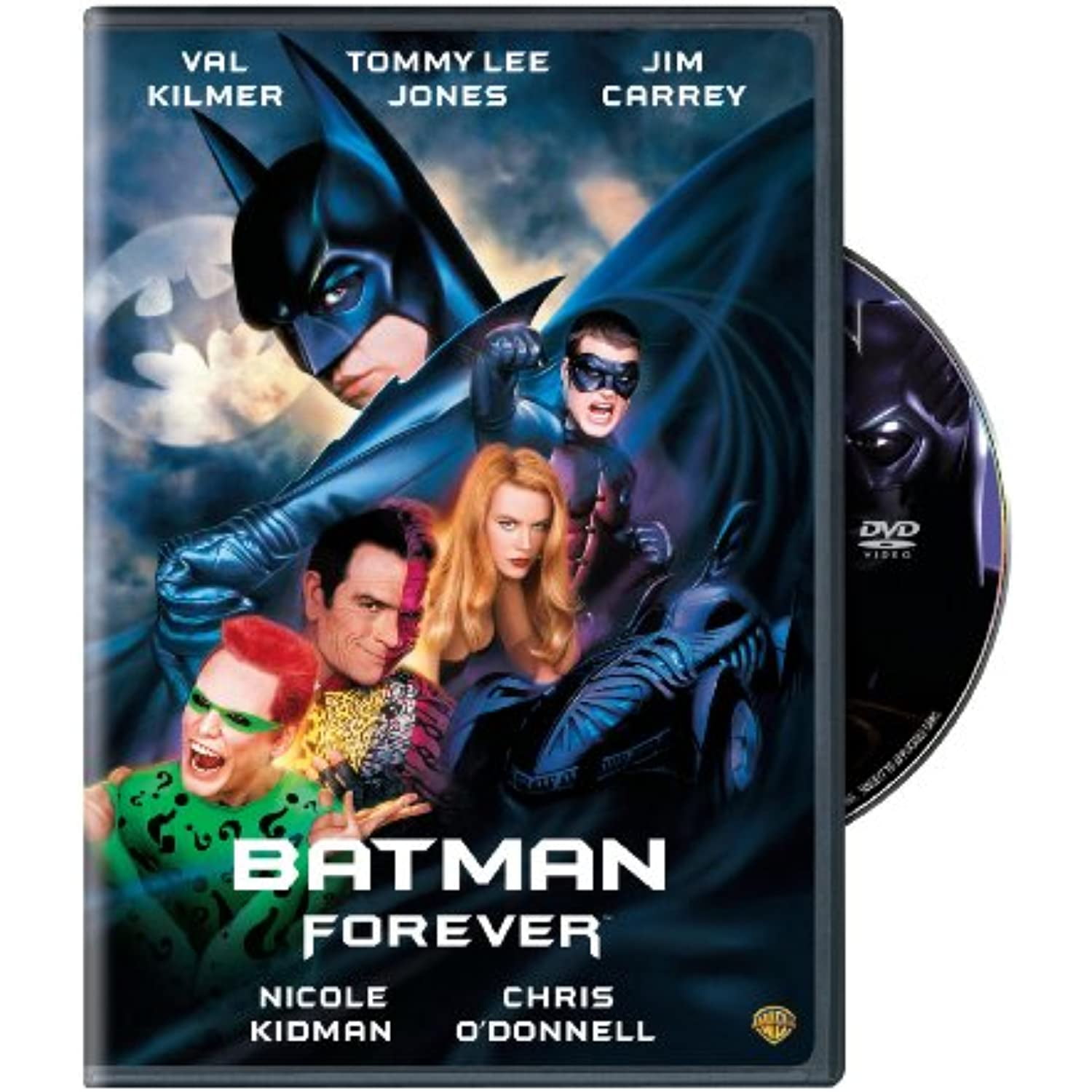 Warner Bros. Batman Forever Movie - Starring Val Kilmer, Tommy Lee Jones,  Jim Carrey - DVD - Walmart.com, image size:1500x1500