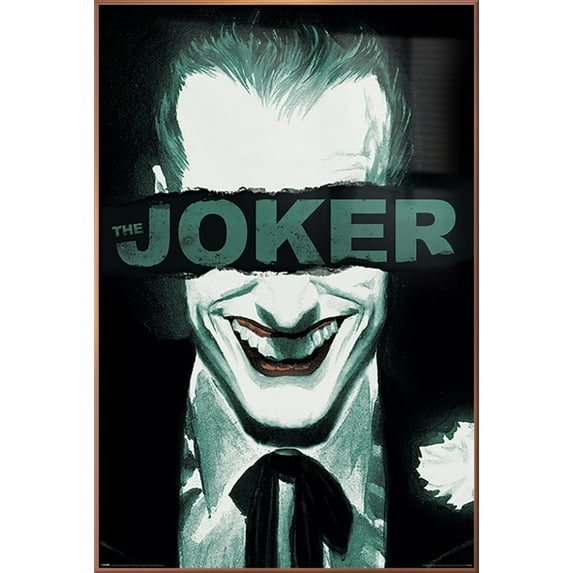 Batman - Framed Comic Poster (The Joker - Put On A Happy Face) (Size: 24" X 36") (Shiny Copper Aluminum Frame)