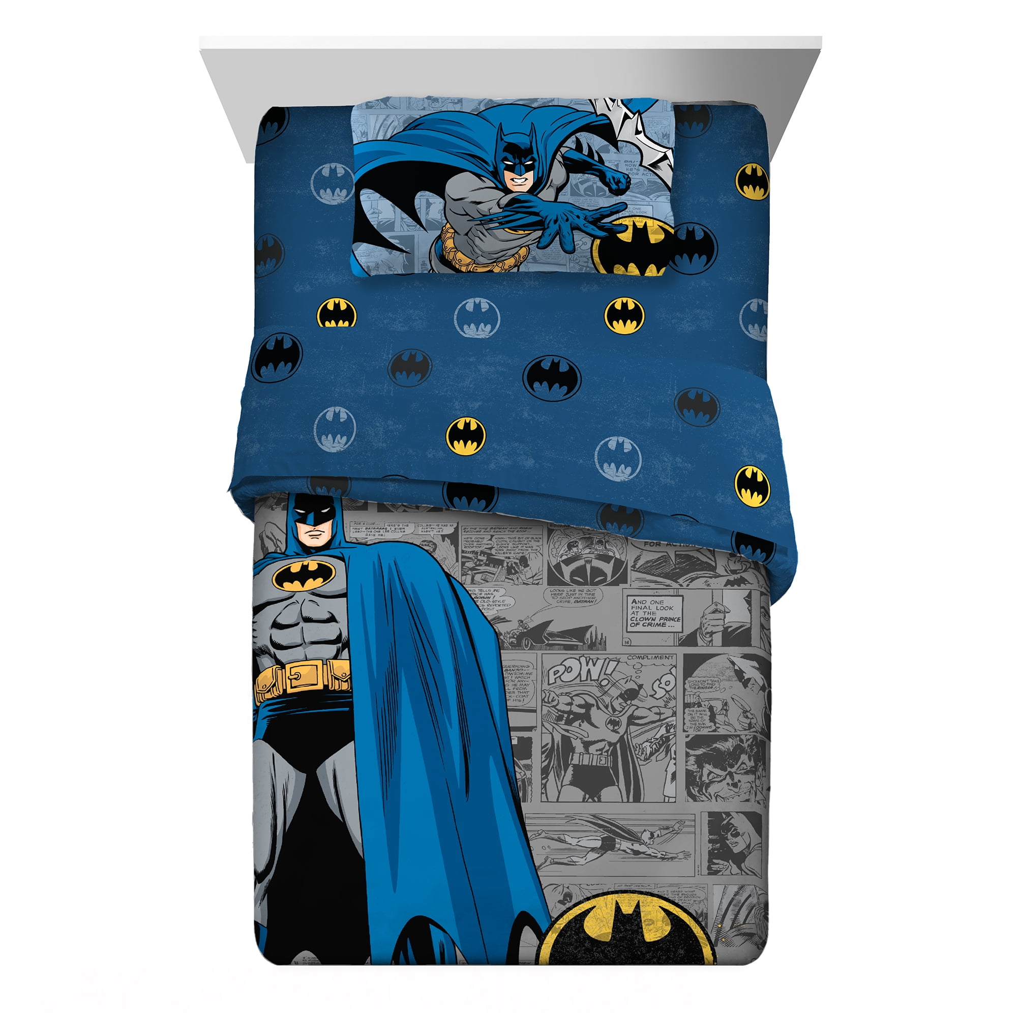 Batman Full Bed in a Bag, Comforter and Sheets, Warner Brothers