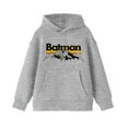 thumbnail image 1 of Batman Fun Text Youth Boy's Heather Gray Hoodie-Large, 1 of 3