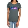 thumbnail image 1 of Batman Galaxy Signal Women's T Shirt, Charcoal, 2X-Large, 1 of 6