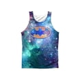 thumbnail image 1 of Batman DC Comics Superhero Galaxy Bat Logo Front Print Tank Top Shirt, 1 of 2
