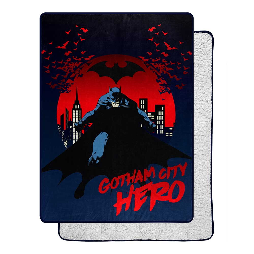 Batman Game Of Thronesham City Hero Silk Touch Sherpa Twin Size, 60 x 80 inches