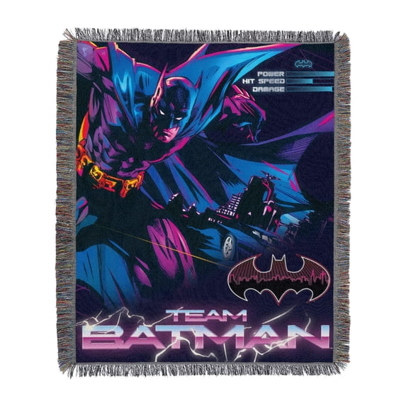 Batman Game Over Woven Tapestry Throw Blanket