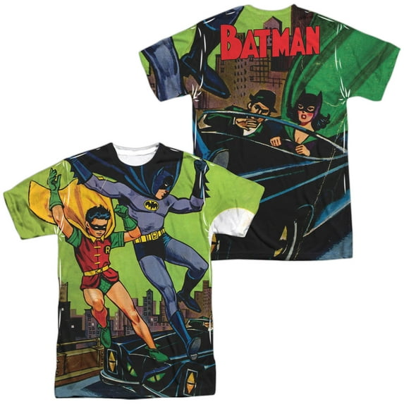 Batman Getaway Unisex Adult Sublimated Costume T Shirt (Front/Back), X-Large Multicolor