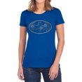 thumbnail image 1 of Batman Glass Hole Logo Women's T Shirt, Royal, X-Large, 1 of 6
