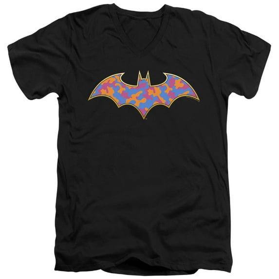 Batman - Gold Camo - Slim Fit V Neck Shirt - Small