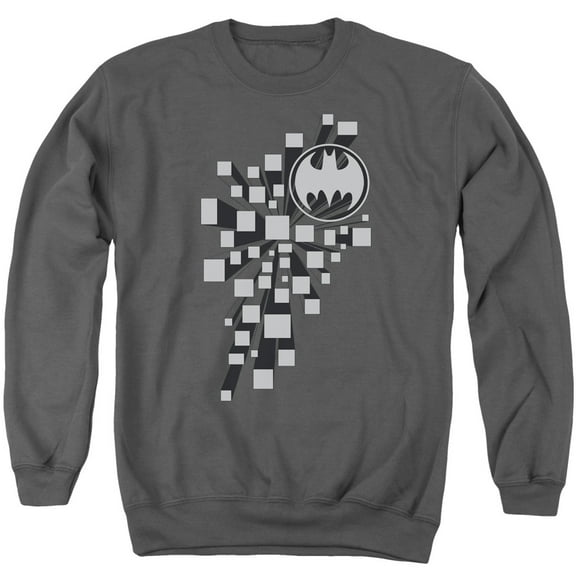 Batman Gotham 3D Adult Crewneck Sweatshirt Charcoal