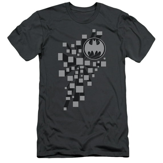 Batman Gotham 3D S/S Adult 30/1 T-Shirt Charcoal