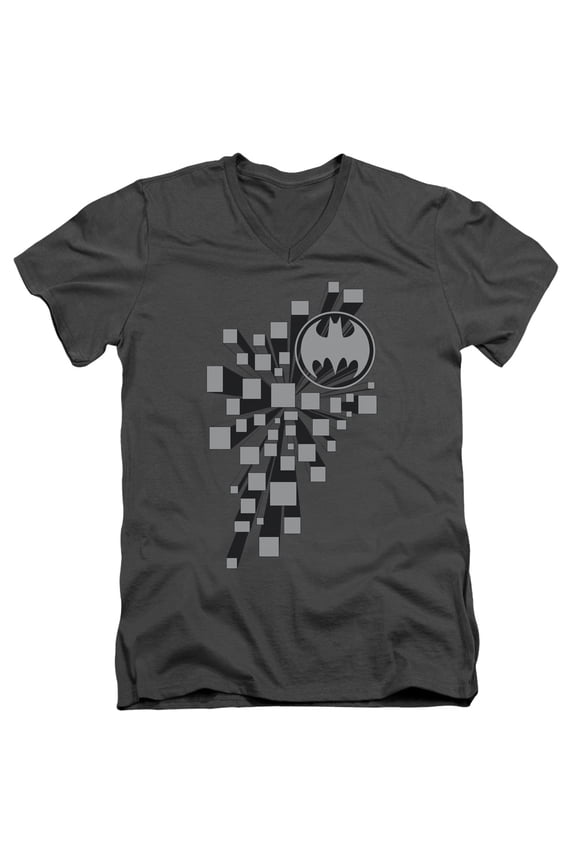 Batman - Gotham 3D - Slim Fit V Neck Shirt - Large