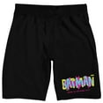 thumbnail image 1 of Batman Gotham City Men's Black Graphic Sleep Shorts-Medium, 1 of 5