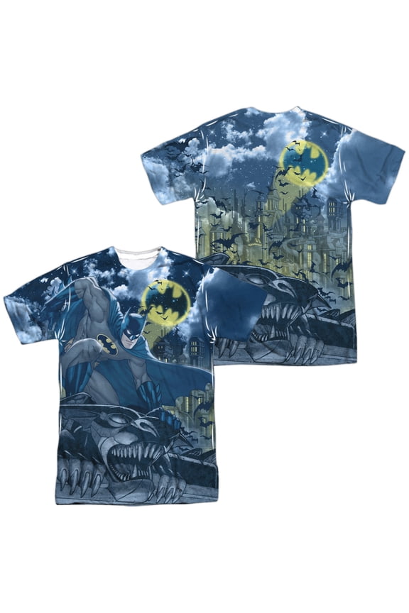 Batman Gotham Gargoyle Unisex Adult Sublimated Costume T Shirt (Front/Back), Medium Multicolor