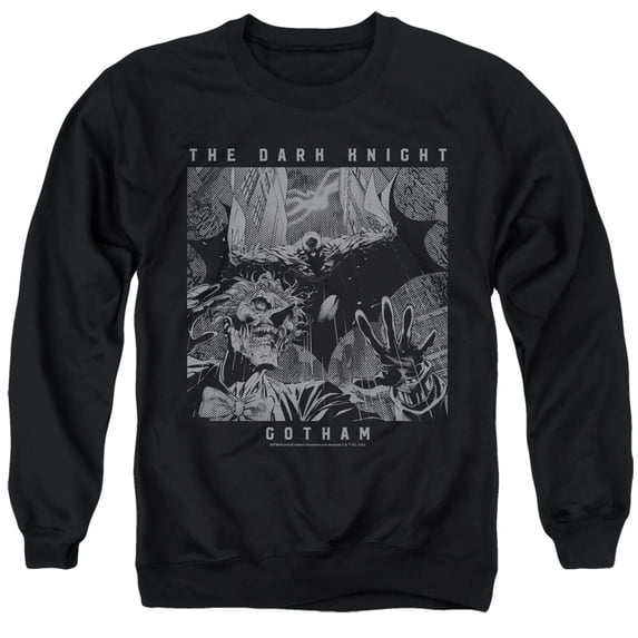 Batman Gotham Knight Unisex Adult Crewneck Sweatshirt,Black, Large