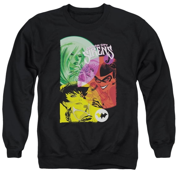 Batman Gotham Sirens Adult Crewneck Sweatshirt Black