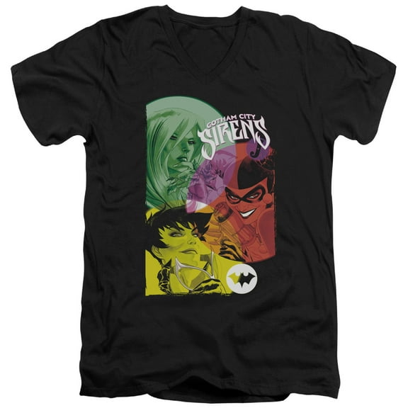 Batman - Gotham Sirens - Slim Fit V Neck Shirt - Small