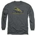 thumbnail image 1 of Batman Gotham Skyline Long Sleeve Adult 18/1 T-Shirt-Charcoal, 1 of 1