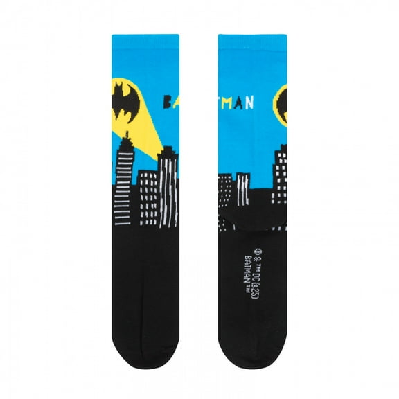 Batman Gotham at Night Crew Socks