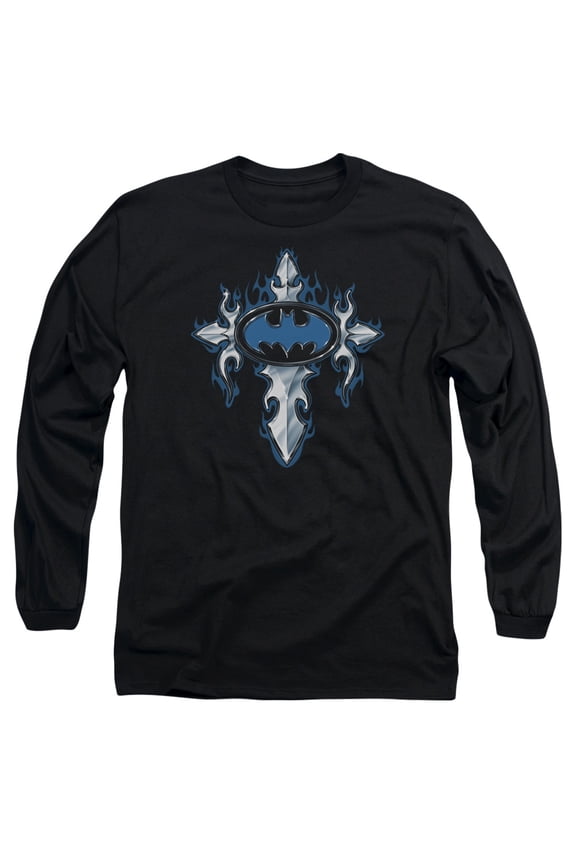 Batman - Gothic Steel Logo - Long Sleeve Shirt - Medium