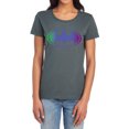 thumbnail image 1 of Batman Gradient Bat Logo Women's T Shirt, Charcoal, Large, 1 of 6