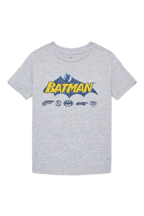 Batman Boys Graphic Tee with Short Sleeves, Sizes 4-18