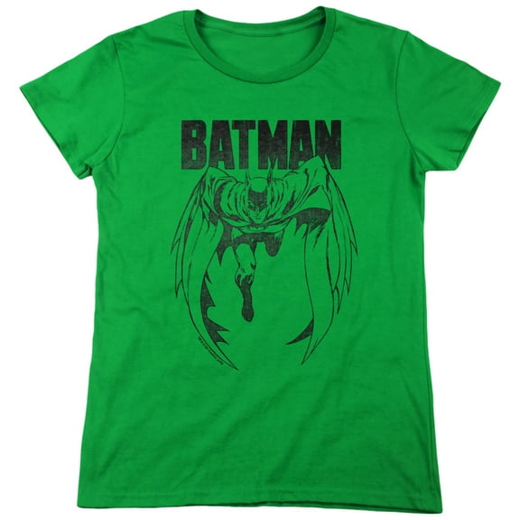 Batman Grey Noise Women's T Shirt, Kelly Green, 2X-Large