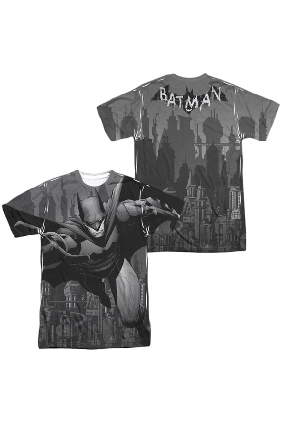 Batman Grey Race Unisex Adult Sublimated Costume T Shirt (Front/Back), 2X-Large