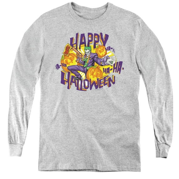 Batman - Ha Ha Halloween - Youth Long Sleeve Shirt - Small