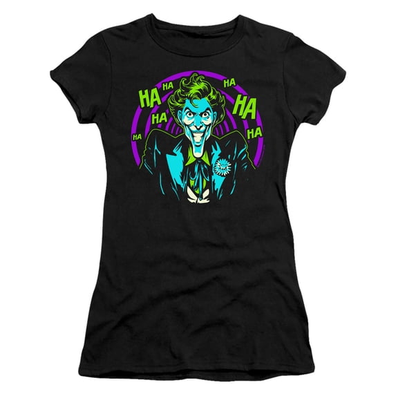 Batman Hahaha S/S Junior Women's T-Shirt Sheer Black