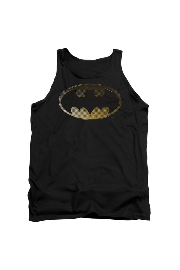Batman Halftone Bat Adult Tank Top Black