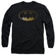 thumbnail image 1 of Batman-Halftone Bat - Long Sleeve Adult 18-1 Tee - Black, Small, 1 of 1