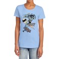 thumbnail image 1 of Batman Halftone Swing Women's T Shirt, Light Blue, 2X-Large, 1 of 6