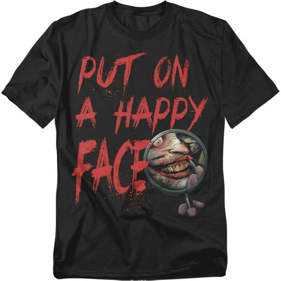 Batman T-Shirt Happy Face Unisex Graphic Tee For Men & Women