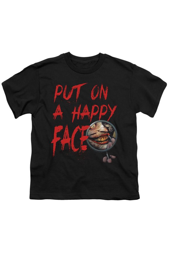 - Happy Face - Youth Short Sleeve Shirt - Large