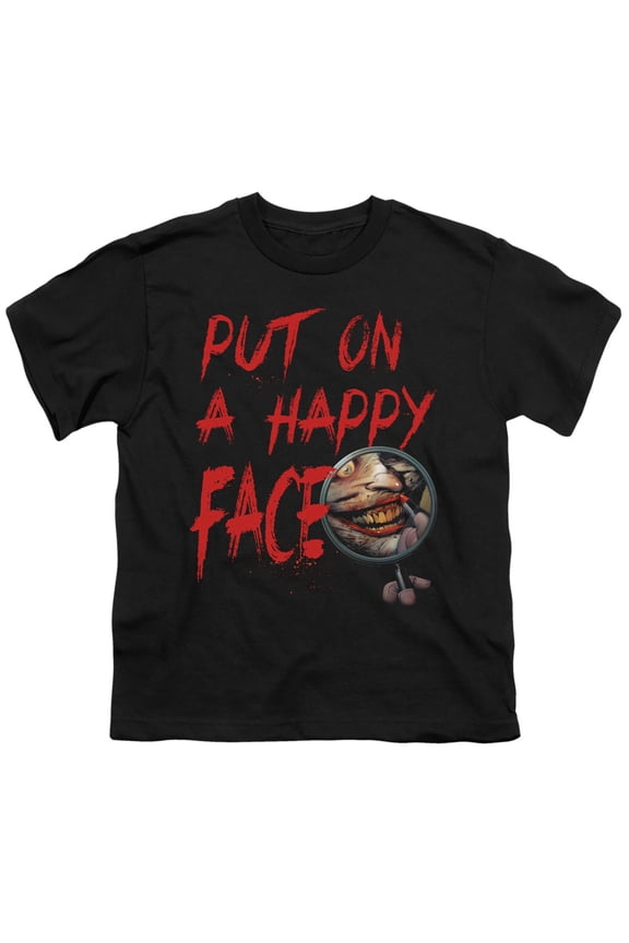 - Happy Face - Youth Short Sleeve Shirt - Medium