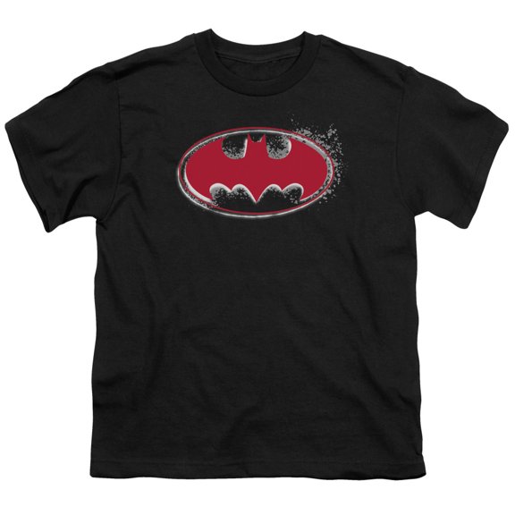 Batman/Hardcore Noir Bat Logo Big Boys Youth Shirt