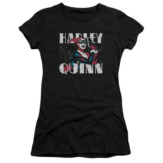 Batman Harley Bold S/S Junior Women's T-Shirt Sheer Black