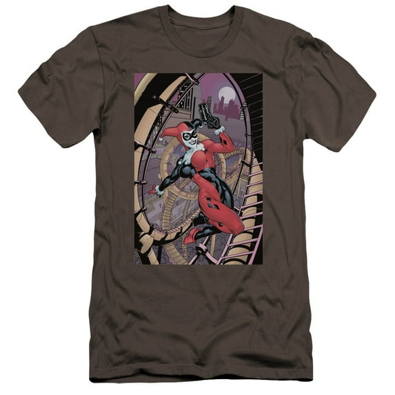 Batman - Harley First - Premium Slim Fit Short Sleeve Shirt - Large