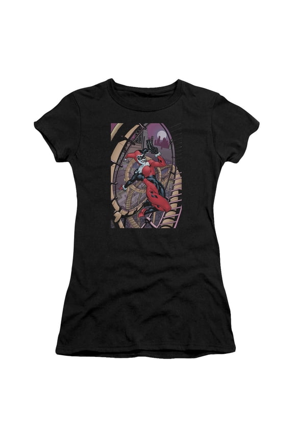 Batman Harley First S/S Junior Women's T-Shirt Sheer Black