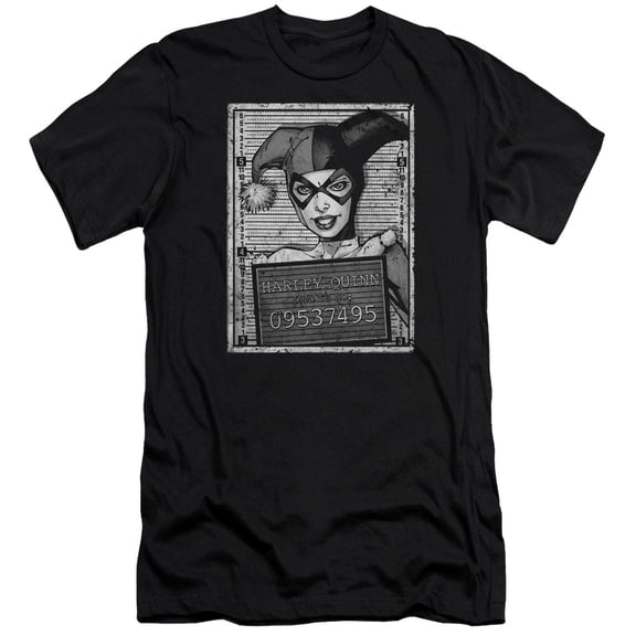 Batman Harley Inmate S/S Adult 30/1 T-Shirt Black