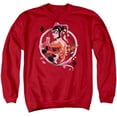 thumbnail image 1 of Batman & Harley Q Adult Crewneck Sweatshirt, Red - Medium, 1 of 1
